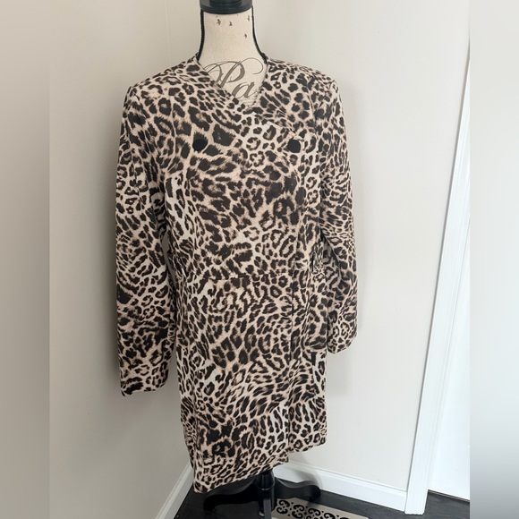 NWT Cabi Sophia Jacket Leopard Animal Print Long Blazer Coat New $229 Size XL - Picture 12 of 16